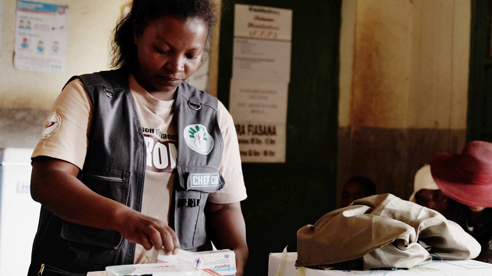 Woman working in a not-for-profit aid shelter